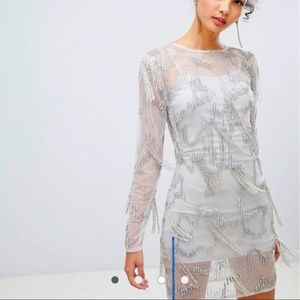 Frock & Frill long sleeve embellished shift dress